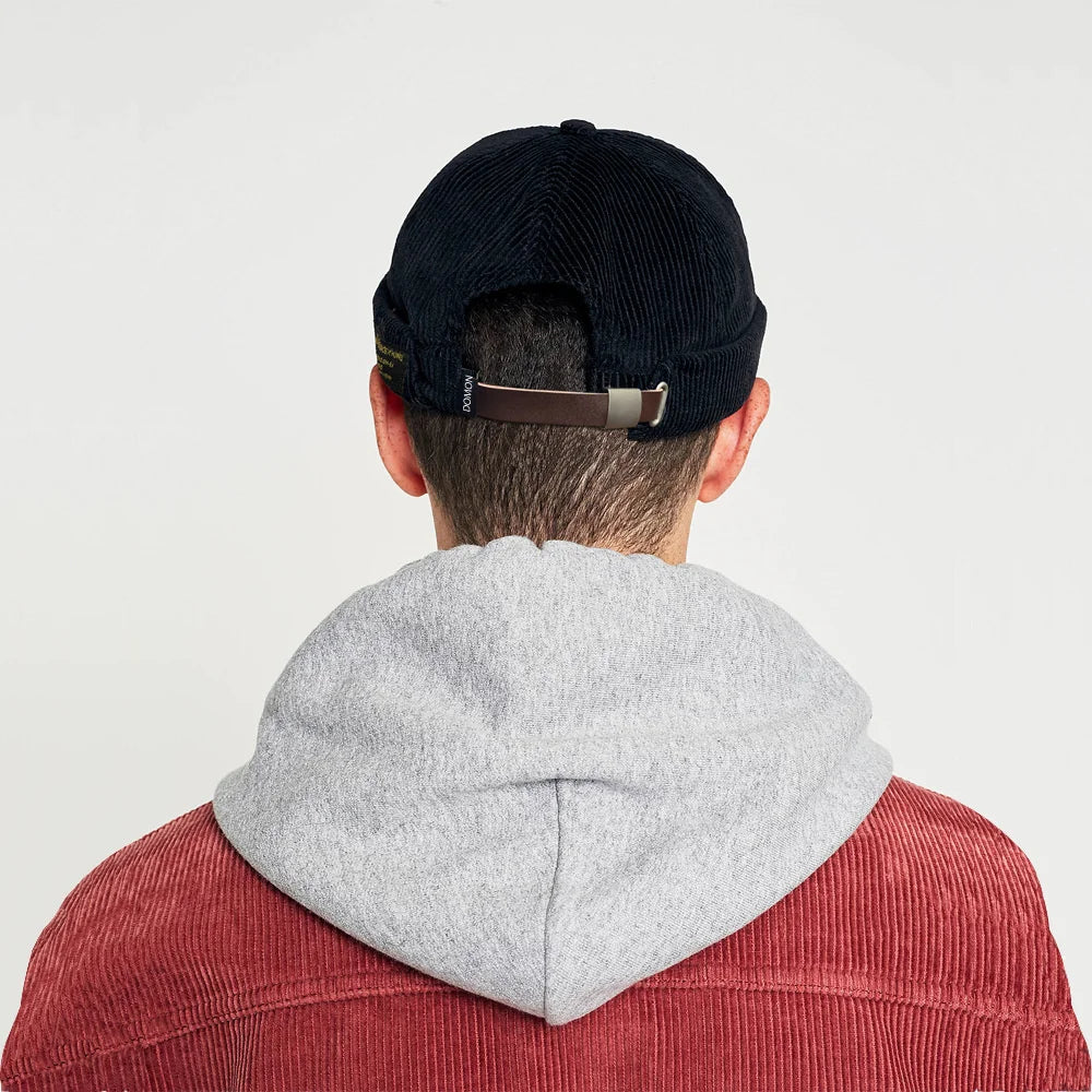Retro Letter Label Brimless Caps Unisex Solid Color Beanie Men Women Summer Street Adjustable Docker Hats Melon Cap Hip Hop Cap