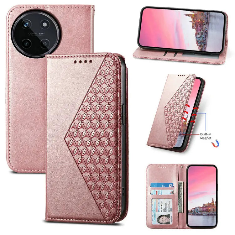 For Realme 15 12 13 14 Pro Plus 5G Book Case Magnet Leather Texture Wallet Funda Realme15 Phone Realmi 14 Pro+ 14X Flip Cover