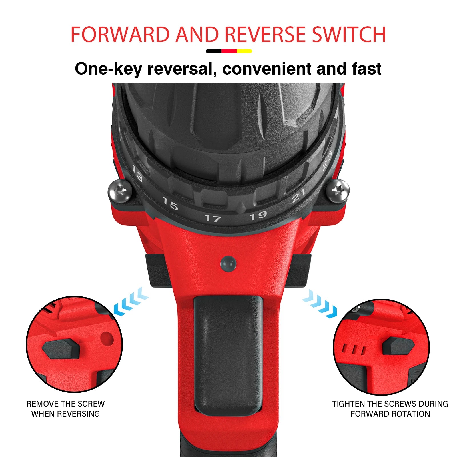 45Nm Cordless Drill with 2 X 1.5Ah Li-Ion Batteies and Charger, 140W, 25+1 Torque, 2 Speed, 2700RPM, 29 Accessories, Carry Case