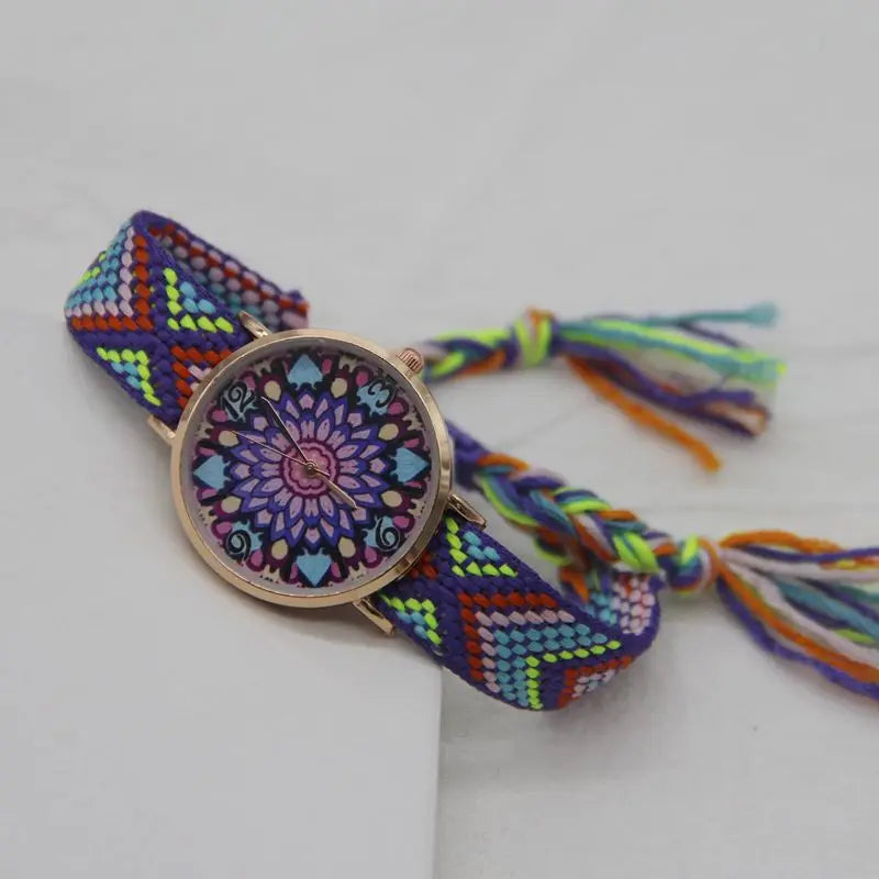 2025 New Ladies Knitted Style Watch Ladies Exquisite Disc Watches Bohemian Style Watch Birthday Gift  Reloj Mujer