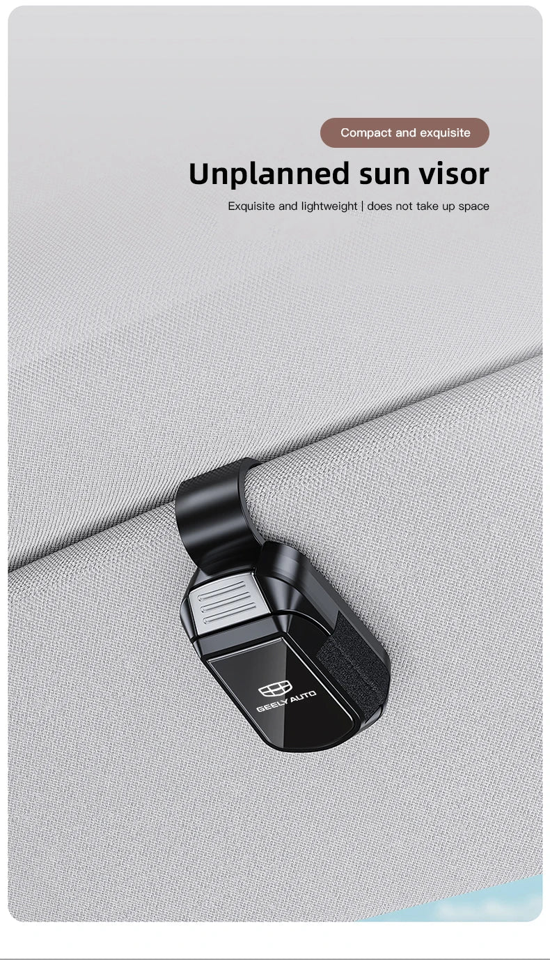 Car Sun Visor Glasses Clip Mirror Style Sunglasses Holder For Geely Coolray Geometry C GX3 Emgrand EC7 Panda Tugella Car Gadgets