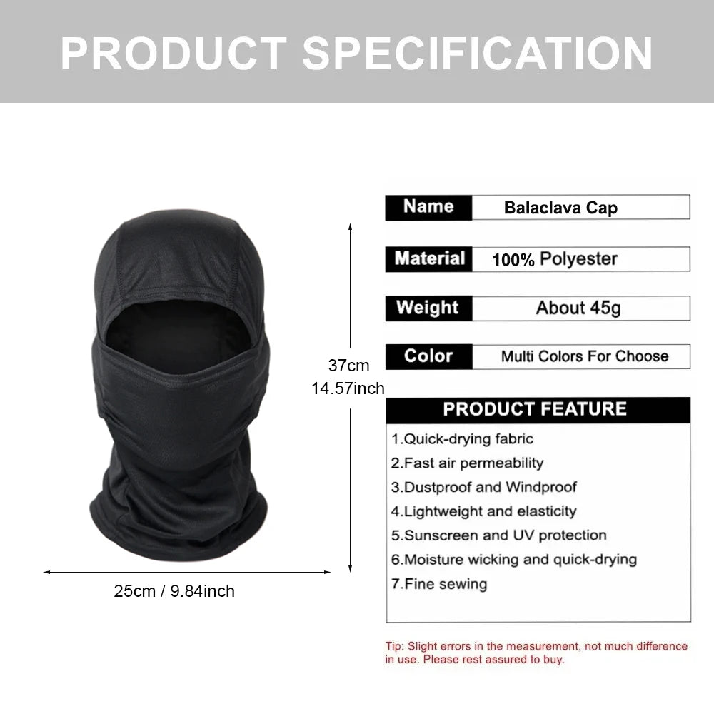 1PC/2Pcs/5Pcs Summer Sunscreen Balaclava Cap Scarf Elasticity Breathable Cycling Full Face Mask Unisex Hiking Fishing Ski Mask