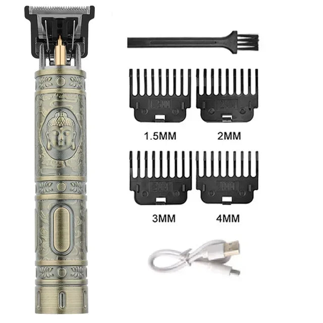 Vintage USB Fast Charging Cordless Hair Clipper Trimmer Portable Electric Shaver Professional Barber Hair Cutting Machine
