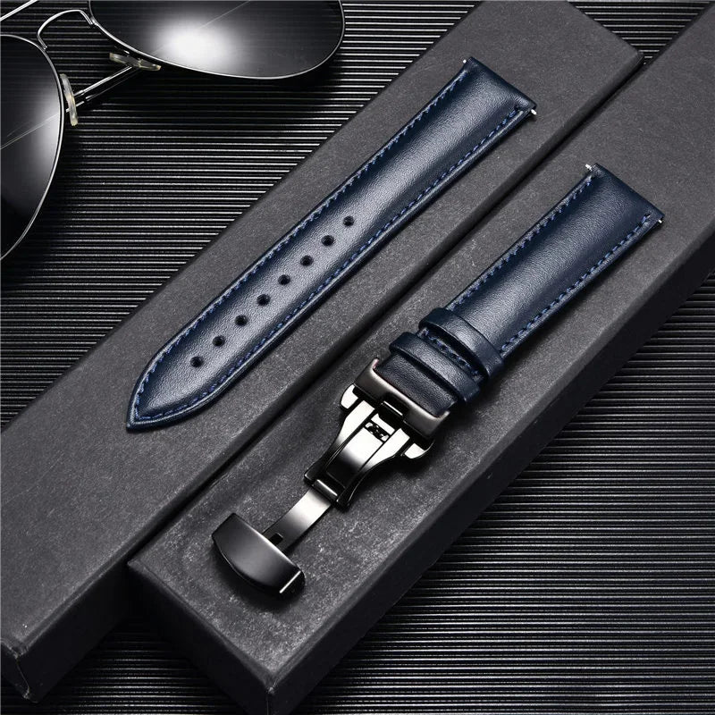 New Women's Business Commuter Strap 18mm 20mm 22mm 24mm with Automatic Butterfly Buckle Watchband