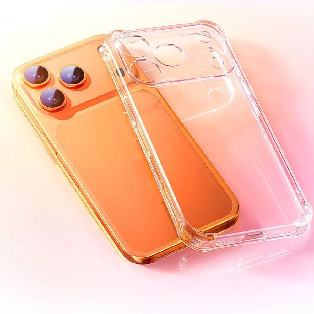 Clear Phone Case for iPhone 17/17 Air/17 Pro/17 ProMax Shockproof  Airbags Corner Anti Fall Bumper Protector Transparent Cover