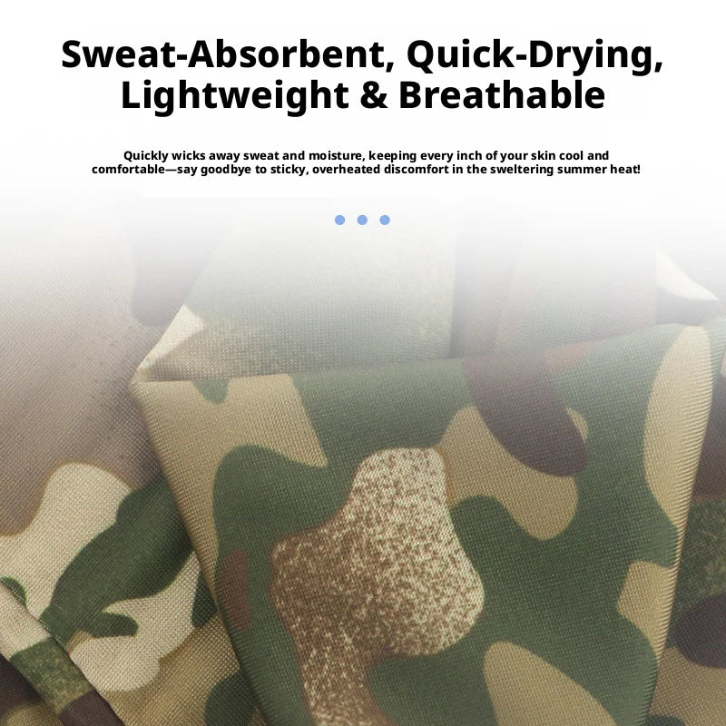 Sunscreen Camouflage Ice Silk Sleeves for Summer Outdoor Tactical Arm Protection, Suitable for Men and Women for Cycling,