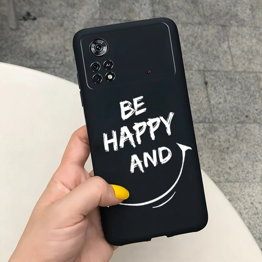 Cute Love Heart Phone Case For Xiaomi Poco X4 Pro 5G Cover Soft Silicone Matte Funda For Xiaomi Poco X4 M4 Pro 4G 5G Bumper 2022