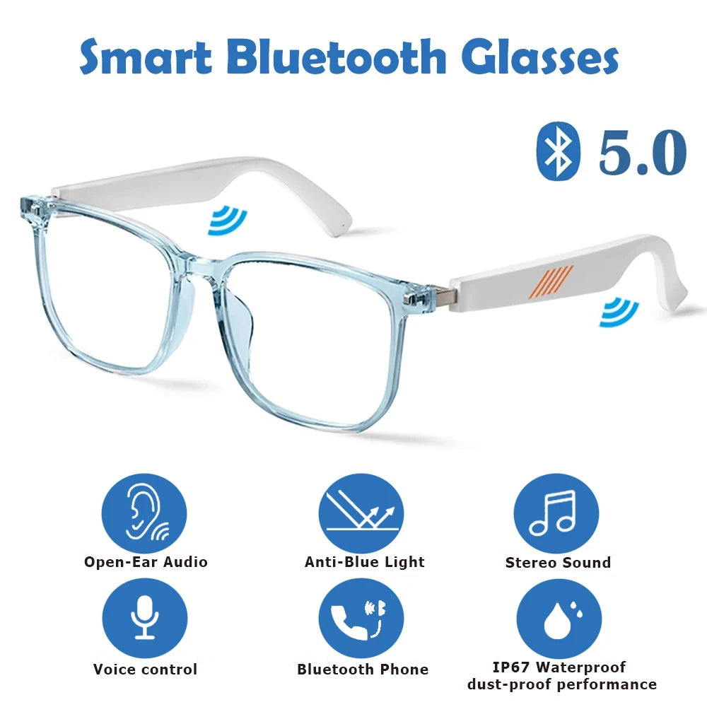 MX06 Smart Bluetooth 5.0 SunGlasses Headphones with Speaker Wireless Audio Touch Hands Free Calling Stereo Music Sport Otdoor