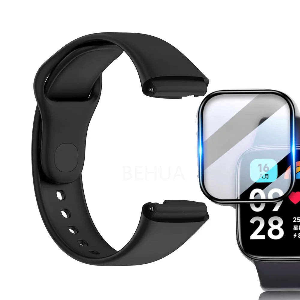 Silicone Band Strap For XiaoMi Redmi Watch 3 Active /For Redmi Watch 3lite Watchstrap Smart Sport WristBand Bracelet Replacement