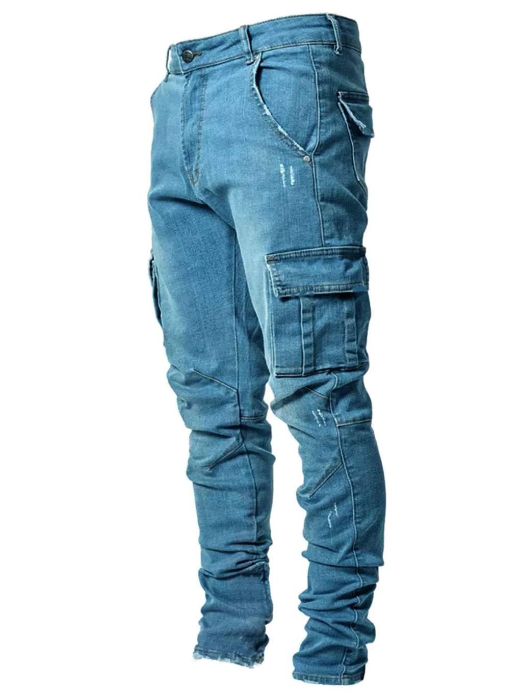 Kakan - High-end Slim Elastic Multi-pocket Leg Jeans, New Skinny Jeans K016-MGD8 In Europe and America