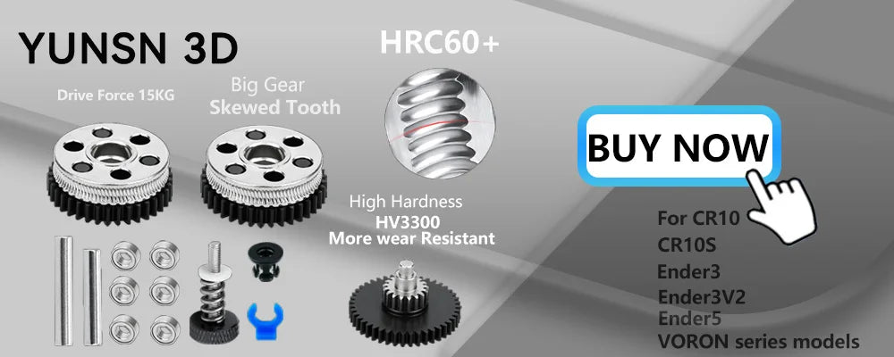 3D Printer Accessories All Metal Aluminum Parts High Quality Hardened Steel Oblique Tooth HGX 2.0 Reduction Gear Extruder