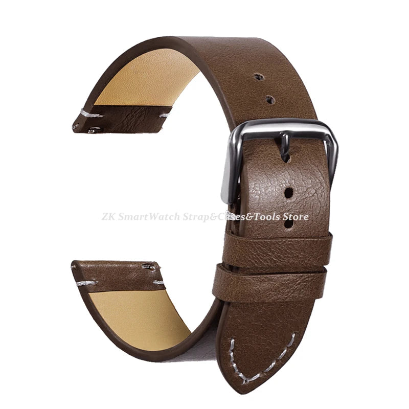 Calfskin Genuine Leather Watchbands Quick Release Watch Band 18mm 20mm 22mm 24mm Strap for Huawei Gt3/4 46mm Watches Accessories