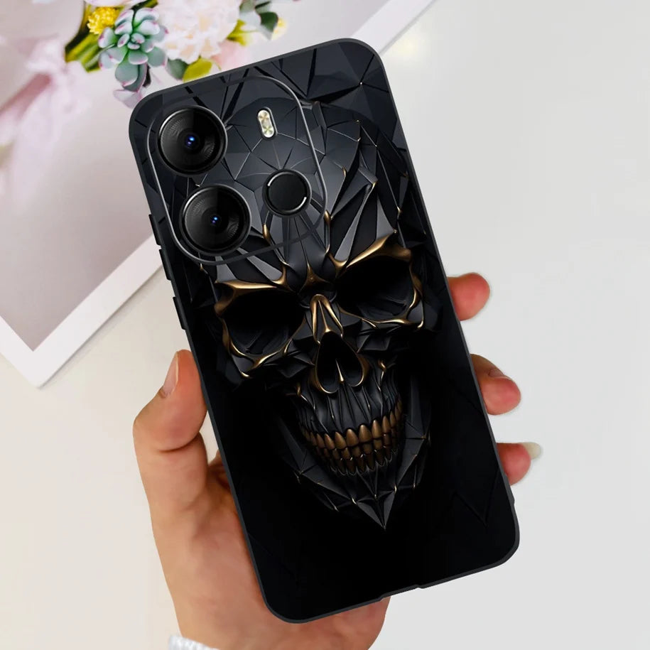 For Tecno Pop 7 Pro Pop7 Case Fashion Marble Soft Silicone Matte Coque For Tecno Spark Go 2023 Funda Pop7Pro BF6 BF7 BF7h Bumper