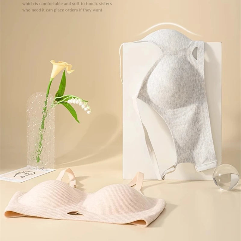 Seamless Underwear for Women, Thin, Soft Support, Gathered, Side Breasts, Anti-sagging, Comfortable and Breathable Bra