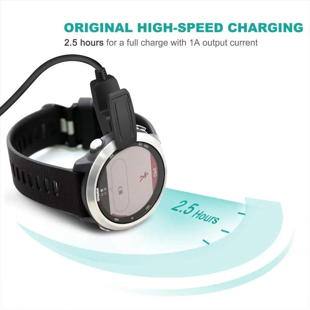 Charger for Garmin Forerunner Lily 2 35 230 235 630 645 Music 735XT, Approach G10 S20, Vivomove HR - USB Charging Cable