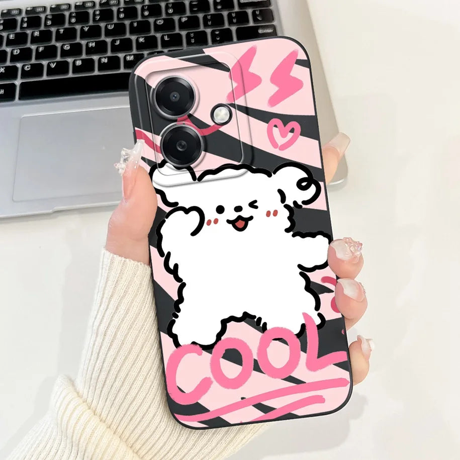 For Funda OPPO A3 A3x 4G Case 2024 Cute Panda Rabbit Soft Silicone Candy Painted Phone Covers For OPPO A40 5G OPPOA3 A 3x Bumper