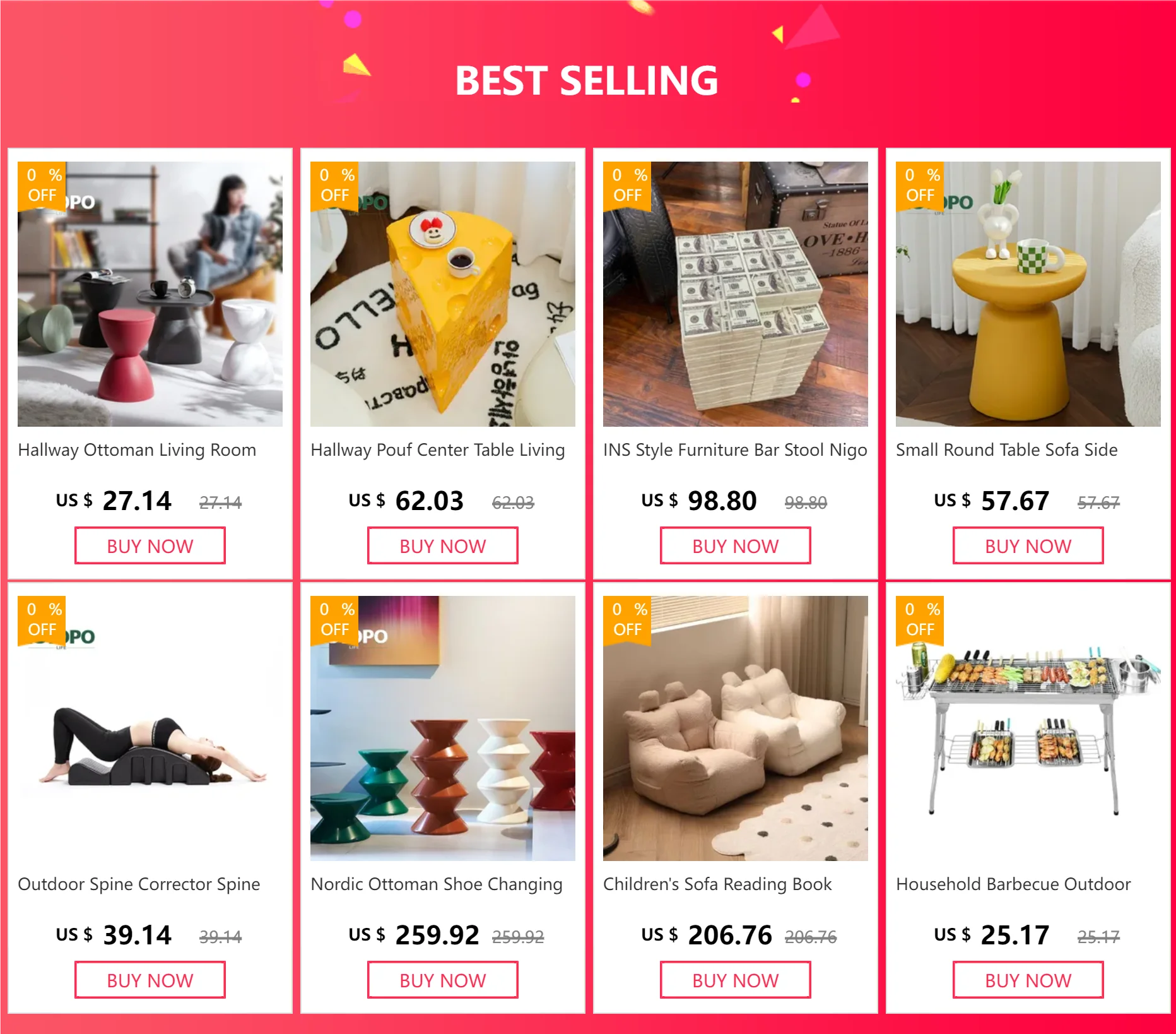 Household Living Room Hallway Pouf Nordic Sofa Stool Makeup Sitting Pier Fabric Shoe Changing Stool Book Storage Ottoman