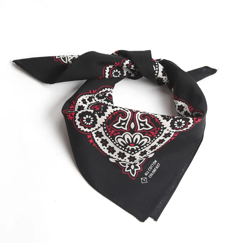 Hip Hop Kerchief Bohemian Print Bandana Paisley Pattern Headbands Outdoor Unisex Headband Wrist Wraps Face Mask Handkerchief