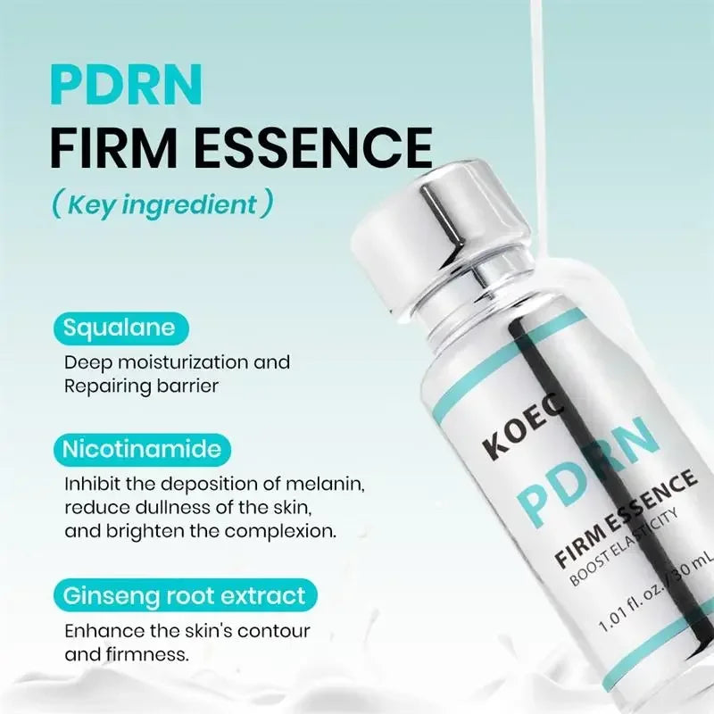 PDRN Peptide Collagen Essence Cream Set,PDRN Firming Deeply Moisturizing Skin Care Ampoule Essence,PDRN High SPF Glow Sunscreen