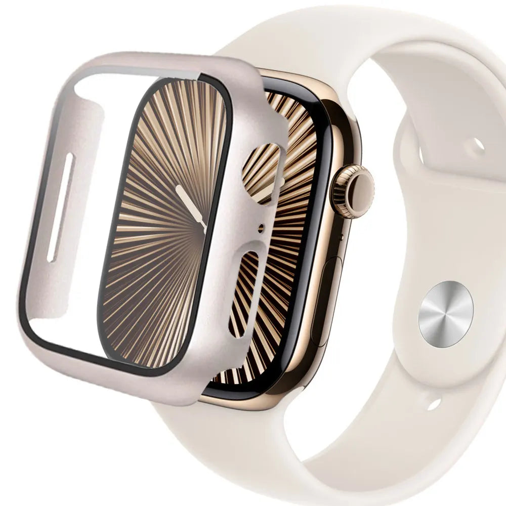 Tempered Glass+Cover For Apple Watch series 10 42mm 46mm Matte Hard PC bumper Screen Protector Case iWatch 10 42/46 Accessories