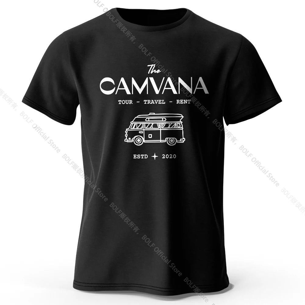 The Camvana Printed T-Shirt 100% Cotton Oversized Abstract Graphic Tees for Men Women Summer Tops Y2K Streetwear