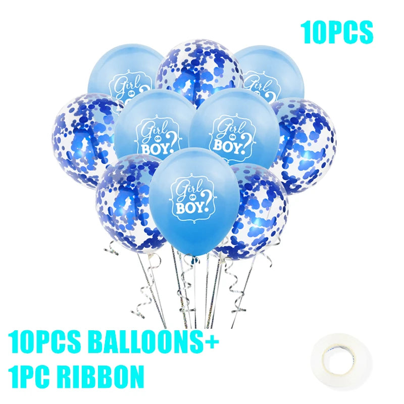 Baby Shower Boy or Girl Balloons Gender Reveal Party Decorations  Baby Boy Shower Decor