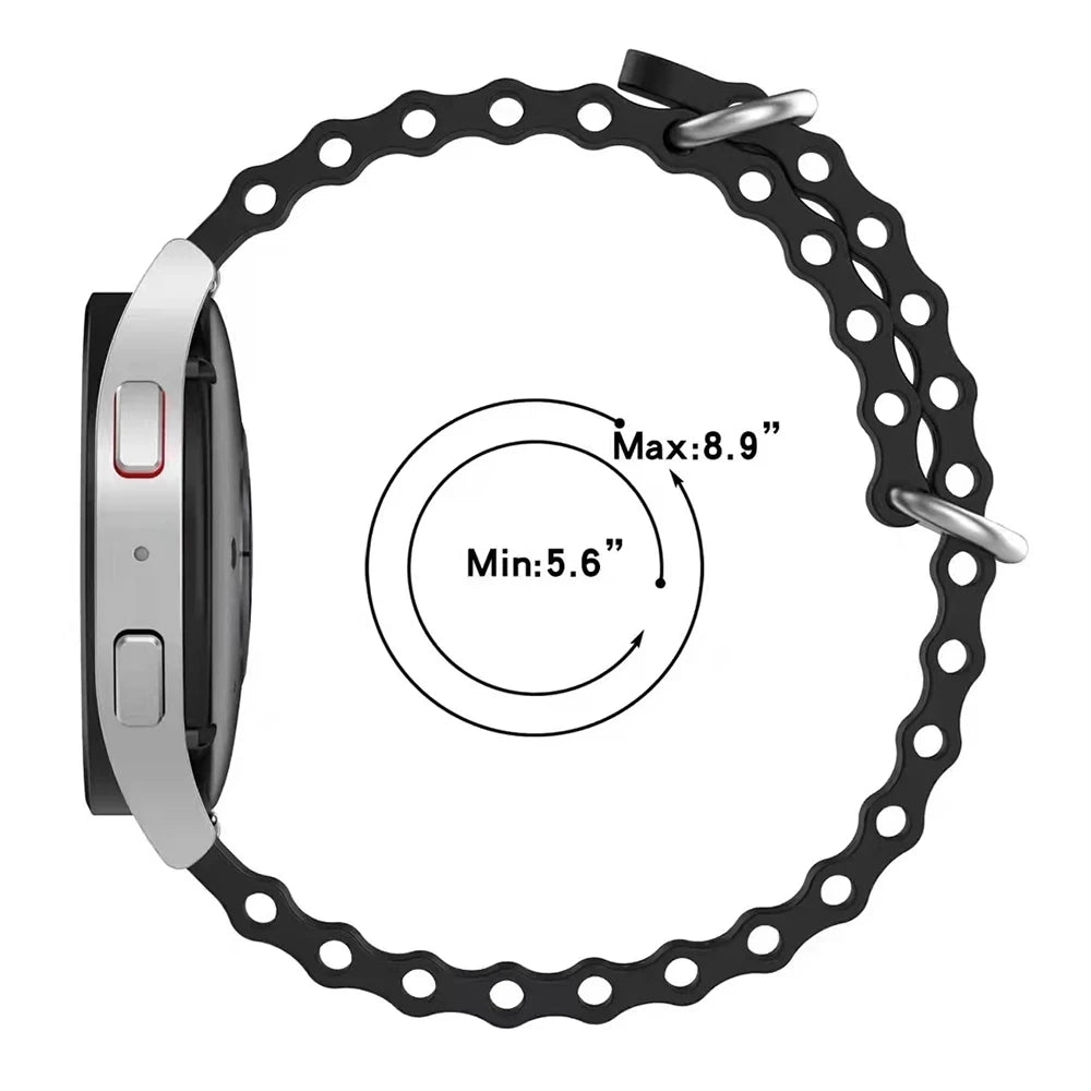 18mm 20mm 22mm Ocean Strap For Xiaomi Watch S3 S2 Mi Watch 2 Pro Sport Silicone Band For Garmin Venu 3S 2S Huawei GT4 41mm 46mm