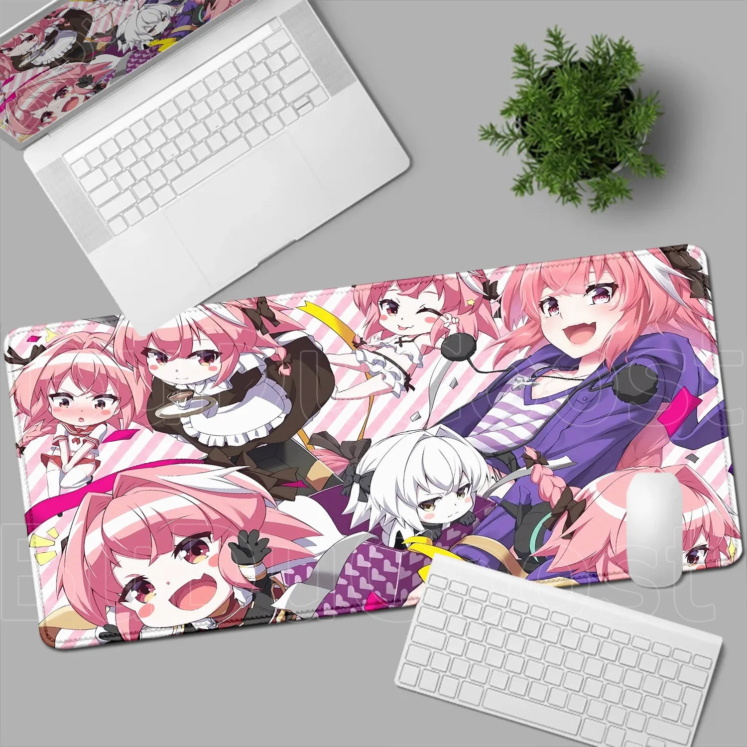 Astolfo Mousepad HD Print Anime Girl Computer Gamer Locking Edge Non-slip Rubber Mouse Pad Keyboard PC Desk Pad Table Decoration