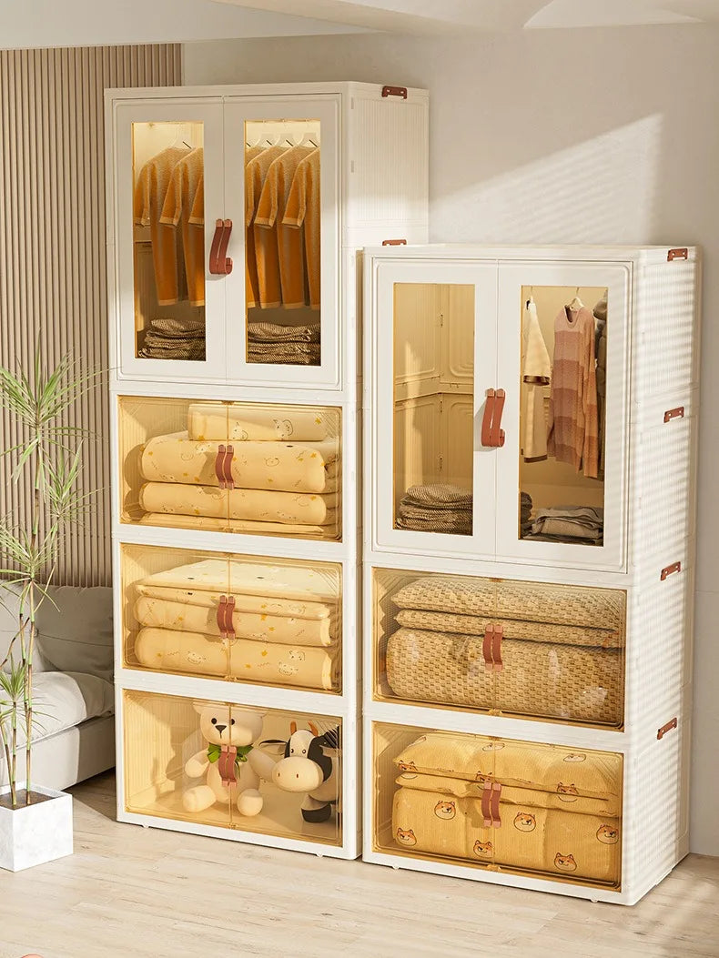 Household Floor Standing Baby Toys Clothes Hanging Clothes Locker Cabinet Large capacity Living Room Children's Wardrobe