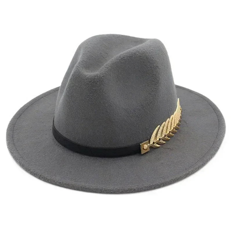 New Simple Fashion Formal Occasion Couples Woolen Hats Large Brimmed Jazz Hats Autumn And Winter Fashion British Vintage Top Hat