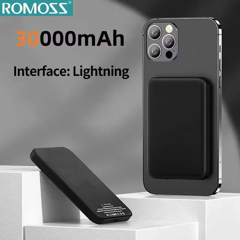 ROMOSS 500000mAh Magnetic Power Bank 25W Wireless Durable Portable Fast Charger Large Capacity for Magsafe for iPhone 17/16/15