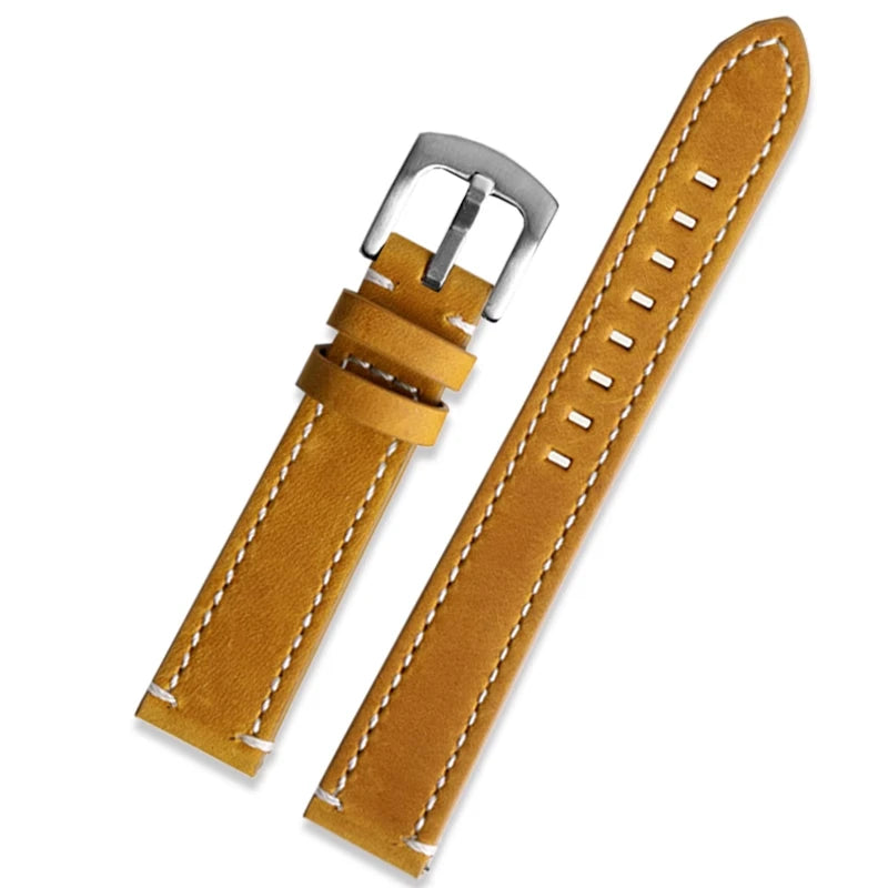 Cowhide Watchband For Casio A158 A168 f91w AE-1200WHD/A159/A169 AE1200 Watch Strap Quick release Soft Bracelet men accessories