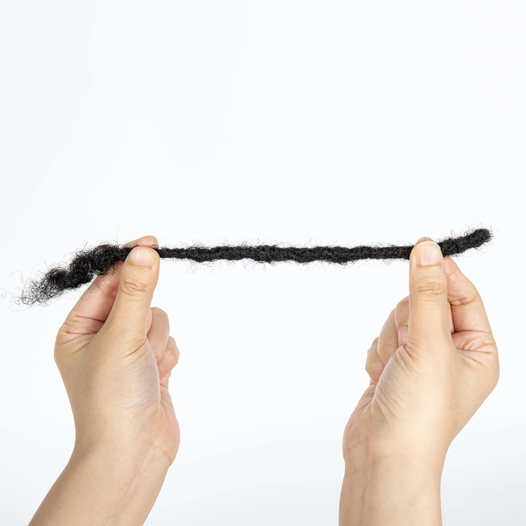 Loc Extension Human Hair 0.6cm Width 8inch 50 Strands Handmade Dreadlock Inter Extension Human Hair for Women/Men/Kids