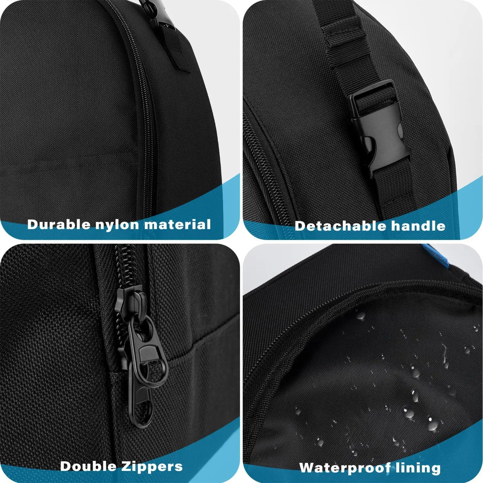 Outdoor Hiking Supplies Storage Bag Anti-Drop Cooling Fan Storage Case Multipurpose Electronics Organizer Sunscreen Portable Bag