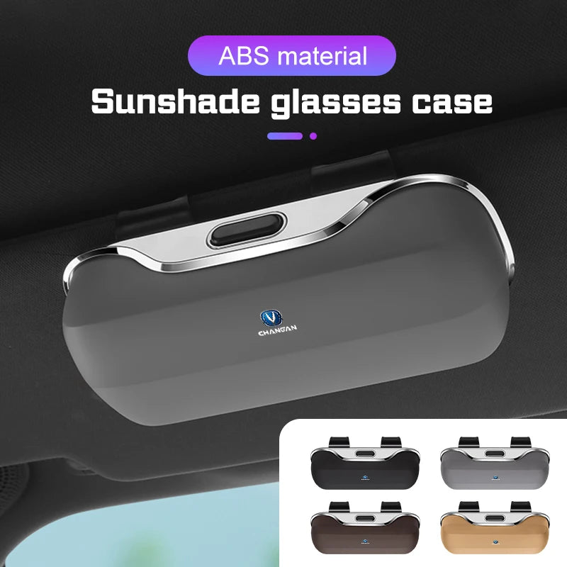 Portable Press Switch Car Glasses Box For Changan CS85 Oshan X7 CS35 PLUS UNIT UNIK CS55 CS95 Eyeglasse Case Sunglasses Holder