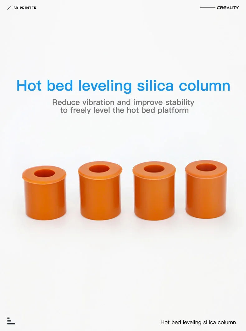 Creality Official 4pcs 3D Printer Silicone Solid Spacer High Temperature Hot Bed Leveling Column for CR10 Ender3 3d Priter Parts