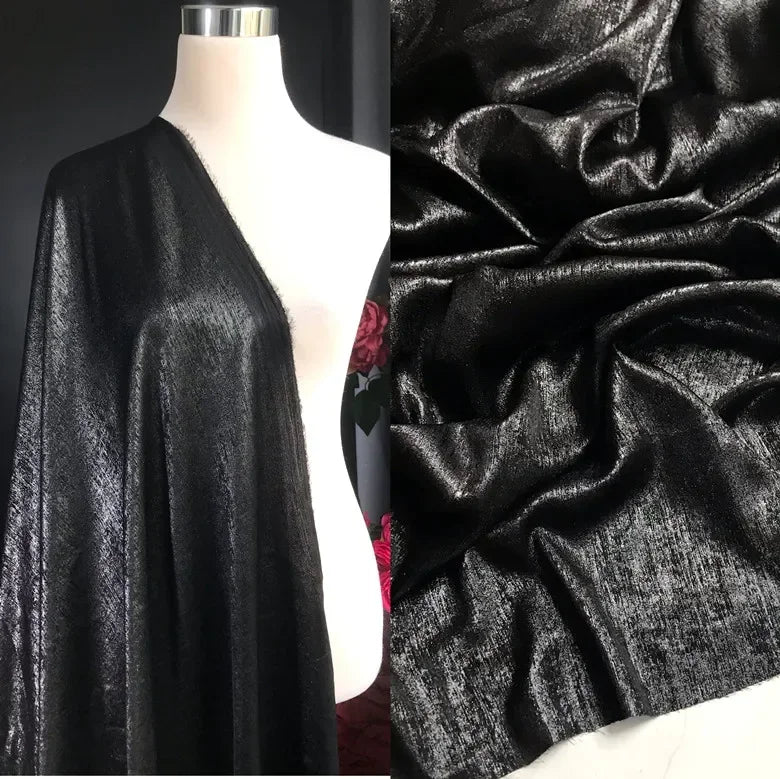 Soft Bronzing Velvet Fabric By The Meter for Dress Costumes Decoration Diy Sewing Designer Cloth Comfortable Glossy Black Blue