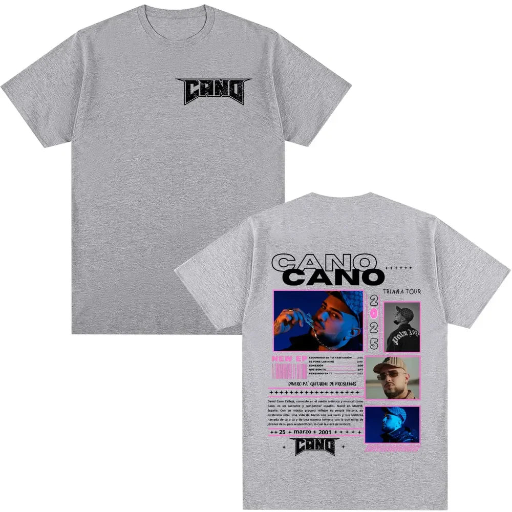 Rapper Cano Triana Tour Merch T-shirts Men Women Fashion Hip Hop T Shirt Comfort Casual Short Sleeve T-shirt