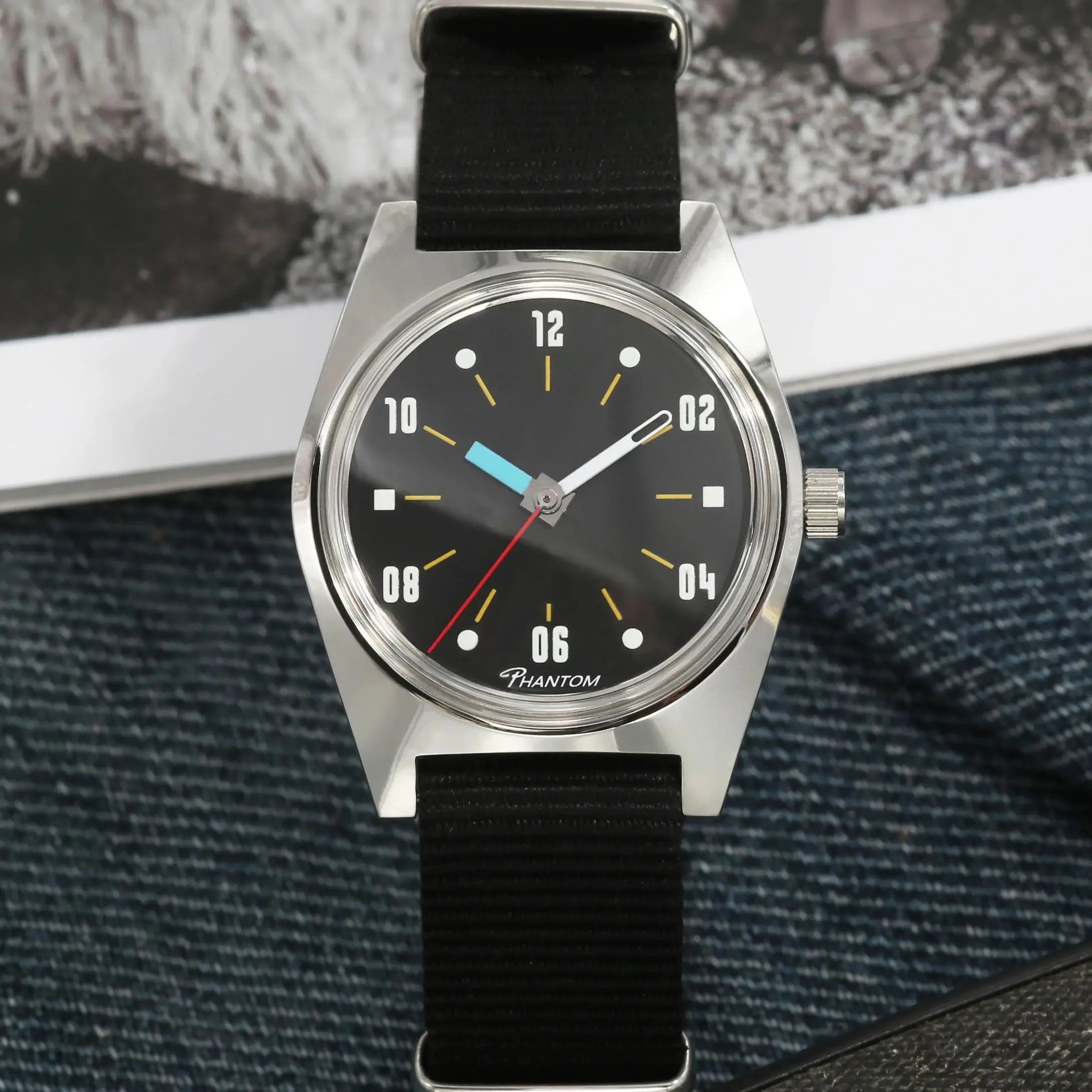 PHANTOM men’s Hand-Wind Mechanical Watch 7120 Waterproof Bauhaus Design Watch for Men wholesale