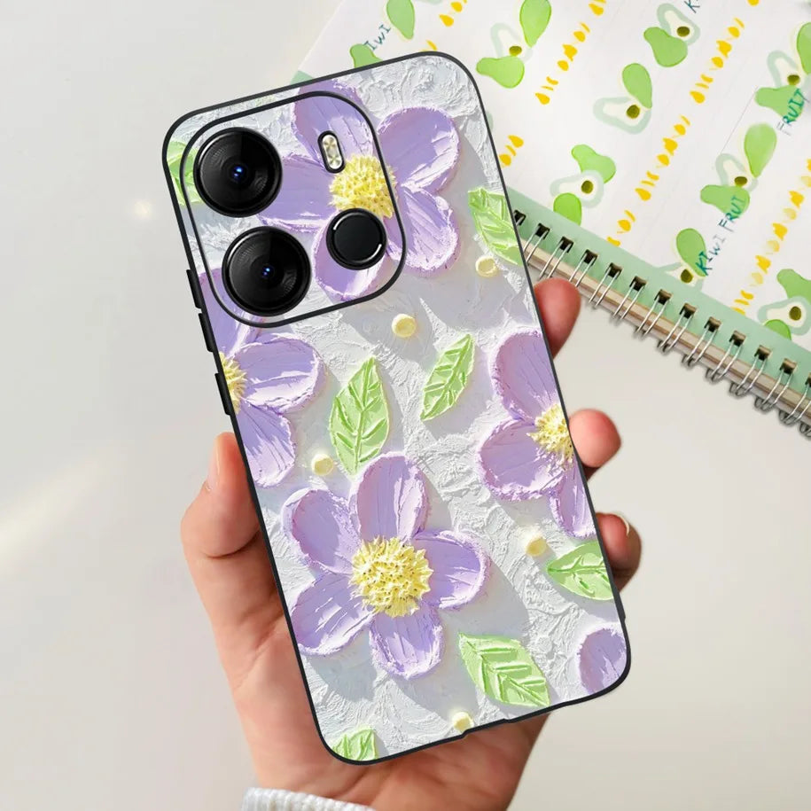 For Tecno Pop 7 Pro Pop7 Case Fashion Marble Soft Silicone Matte Coque For Tecno Spark Go 2023 Funda Pop7Pro BF6 BF7 BF7h Bumper