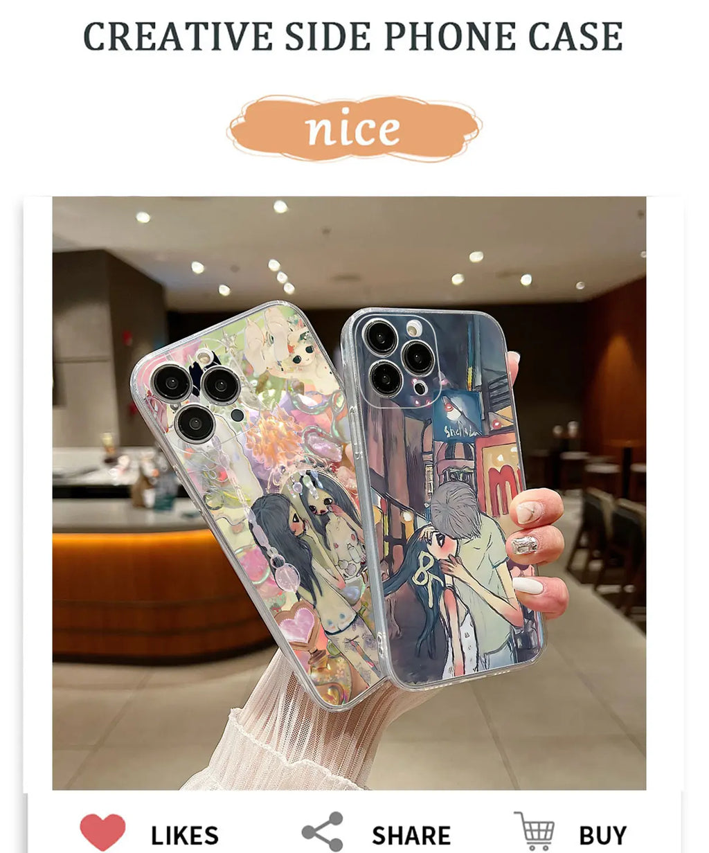 Aya Takano Phone Case For Xiaomi Redmi Note 13 12 12C 11 10 10C 13C 10s 9 9s 9A 9T 9C 8 7 Pro Max 4G 5G Luxury Transparent Cover
