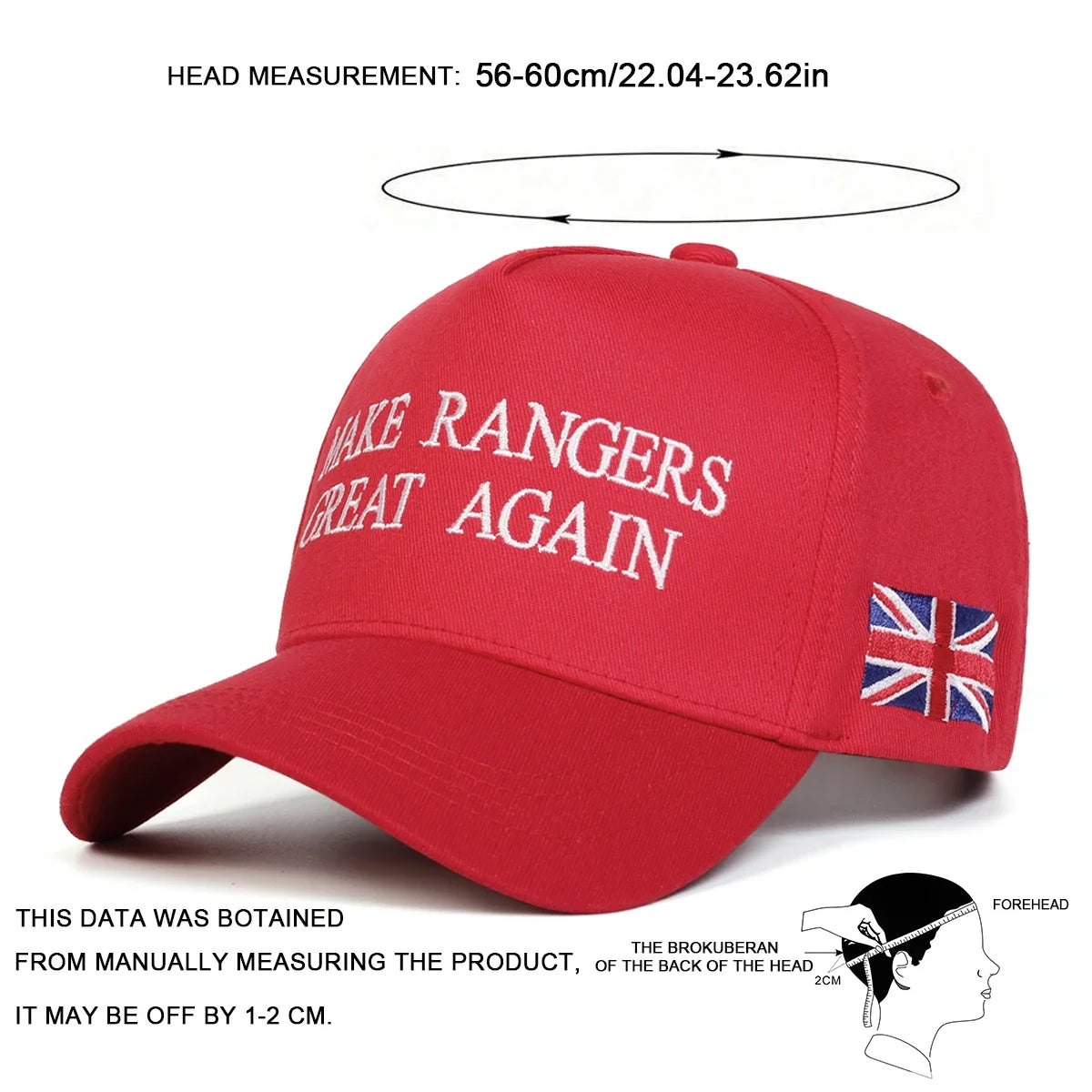 Unisex MAKE RANGERS Letter Embroidery Baseball Caps Spring and Autumn Outdoor Adjustable Casual Hats Sunscreen Hat Sports Cap