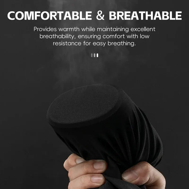 ROCKBROS Winter Warm Cycling Face Mask Windproof Thermal Fleece Bike Headband Scarf Men Women Breathable Cycling Neck Gaiter