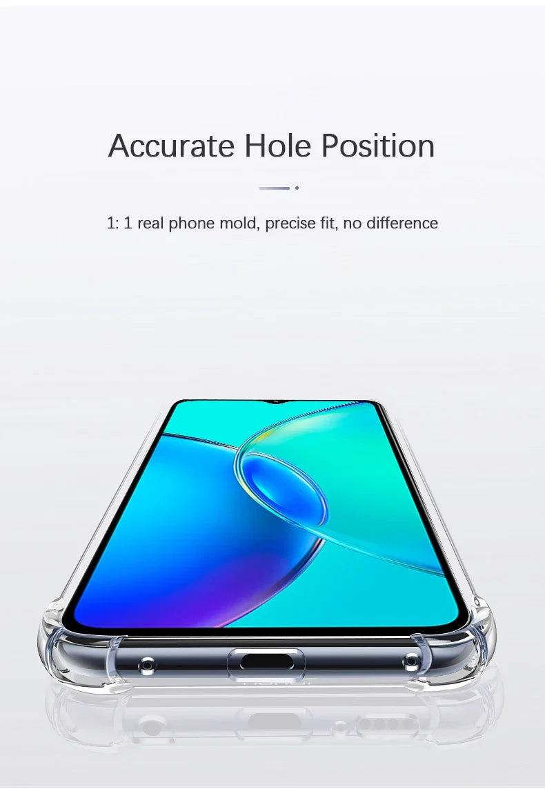 Soft Clear Silicone Phone Case for VIVO Y17S Y16 Y15A Y15S Y12S Y11 Y11S Y10 T1 Shockproof Airbag Transparent Back Cover Housing