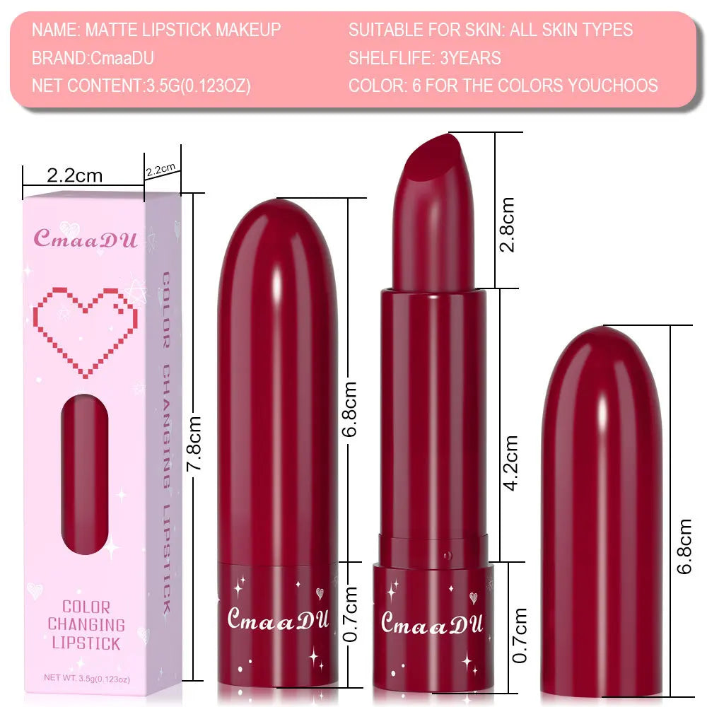 6 Colors Fruity Lip Balm Waterproof Fruit Color Tinted Shine Changing Moisturizing Nourishing lipstick Make Up Lip Care