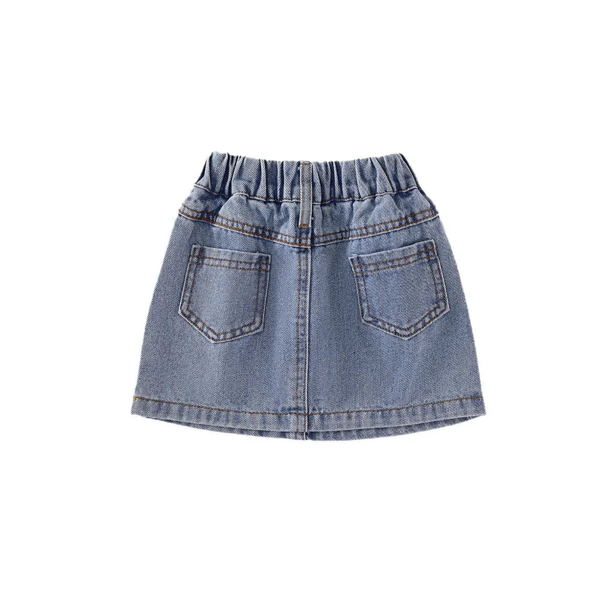 2025 Spring/Summer New Arrival Girls' Denim Pencil Skirt, Soft Washed Korean Style Baby Girl High-Waisted Skirt