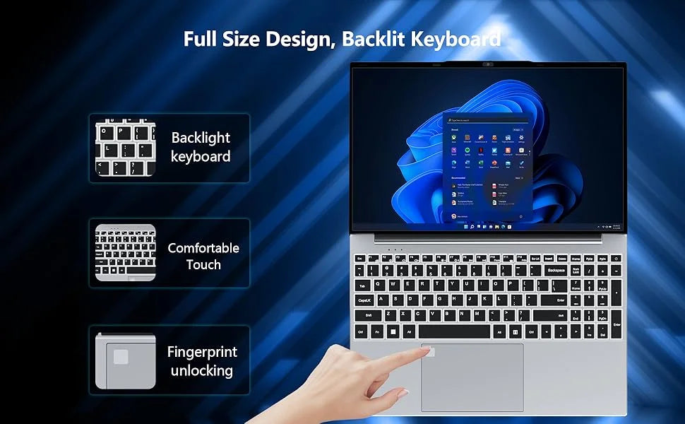 New Arrival 15.6 Inch Intel Core i9-9900 Backlight Keyboard Laptops Fingerprint Unlock 16GB 1TB SSD Gamer Computer Notebook PC