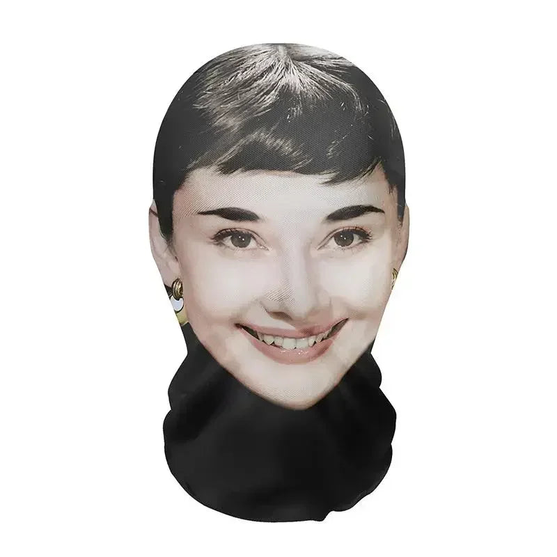 Kanye Mask 3D Printed Elastic Mesh Full Face Mask For Men Women Cosplay Headwear Hip Hop Fashion Balaclava Hood Hat Headgear