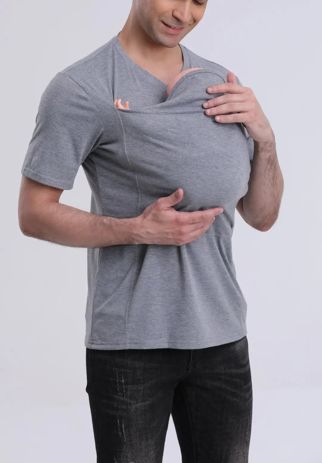 Summer Shirt Kangaroo Dad Mom Multifunctional Clothes Soothing Shirts T-Shirt Vest Parent-Child  tshirt