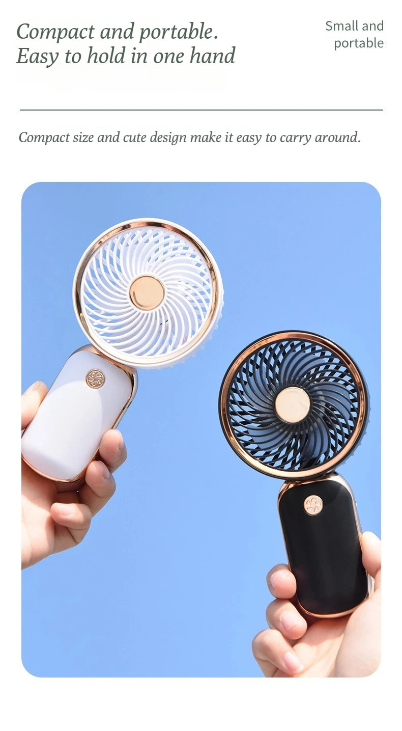 Summer Cute Cartoon Fan - Mini Portable USB Charging Handheld for Students, Outdoor Adventures & Cooling Comfort